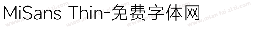 MiSans Thin字体转换